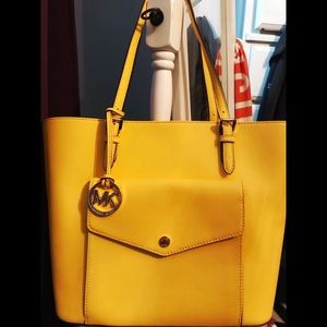 Yellow Michael Kors Shoulder Bag and Wallet